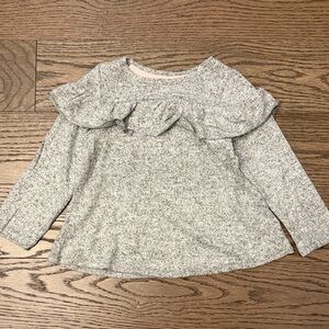 NWT Gray Ruffled Kids Top